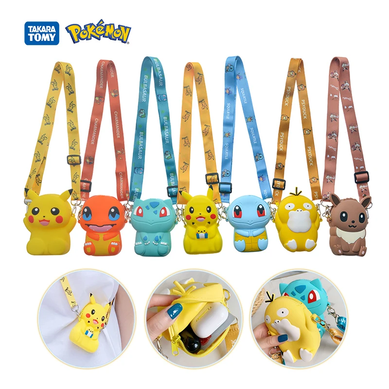 Pokemon Bag Crossbody Bags for Children Mini Coin Purse Kawaii Fashion Toy Anime - £12.23 GBP