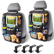 Backseat Car Organizer, Kick Mats Back Seat Protector with Touch Screen Tablet H - $68.36