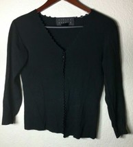 Finity Studio Womens Small Long Sleeve Black Sweater, Free Shipping - £8.70 GBP