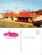 Maine to Florida Howard Johnsons Hotels Classic Car Vintage Postcard - £7.51 GBP