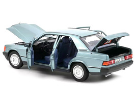 1984 Mercedes-Benz 190 E Light Blue Metallic with Blue Interior 1/18 Diecast Mod - $154.99