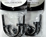 2 Packs Of 2 Cambria Premier Holdbacks Graphite Use With Finials 44201 G... - $22.99