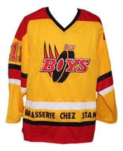 Any Name Number Les Boys Movie Hockey Jersey New Yellow Any Size image 4