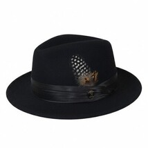 Men Bruno Capelo Dress Hat Australian Wool Crushable Fedora Giovani Un100 Black image 6