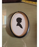 VTG Hand Cut Silhouette Child Boy Oval Frame 6.5 X 4.5 MCM 1940&#39;s/1950&#39;s - €29,73 EUR