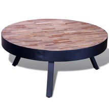 Coffee Table Round Reclaimed Teak Wood - £77.98 GBP