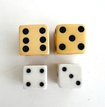 Dice Game Pieces Vintage Lot Of 4 Parts Components Replacements 2 Sizes E56 - £11.77 GBP