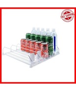 White Drink Organizer for Fridge - Automatic Pusher Glide for 25 Cans - $960.37 MXN