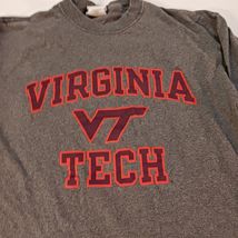 Virginia VT Tech Gray Long Sleeve Champion Authentic Athletic Apparel Tshirt - M image 2