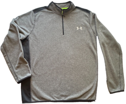 UA  Coldgear Infrared 1/4 Zip Loose Coupe Pullover mens size 2XL grey/ black - £19.64 GBP