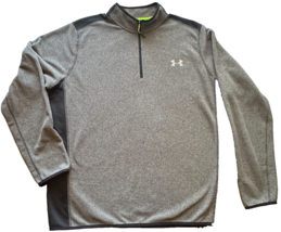 UA  Coldgear Infrared 1/4 Zip Loose Coupe Pullover mens size 2XL grey/ black - £18.81 GBP