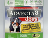 Advecta 3 for Dogs 4 Month Supply Waterproof Topical Flea Tick Mosquito ... - £17.01 GBP