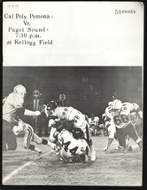 Cal Poly, Pomona vs Puget Sound NCAA Football Game Program 10/11/1975-Kellogg... - £50.60 GBP