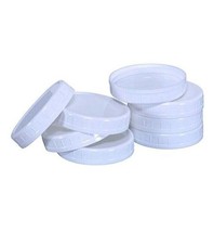 Mainstays BPA-Free Plastic Wide Mouth Canning Mason Jar Lids, White_8 pack - $9.89