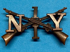 1895-1904, NY MILITIA, 1st INFANTRY RGT, I COMPANY, OFFICER, COLLAR INSI... - $30.00