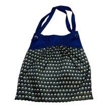 La Vie Devant Soie SIlk Boho Peacock Blue Patterned Tote Shoulder Bag 13... - £31.16 GBP