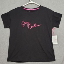 Juicy Couture Sport T-Shirt Women&#39;s Size M Medium Black Short Sleeve Casual Top - £14.82 GBP