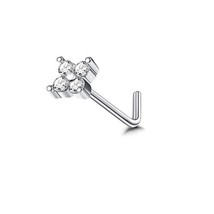 1Pcs 20G Nose Studs Nose Rings Stainless Steel Nose studs Rings Screw L Shaped N - £10.38 GBP