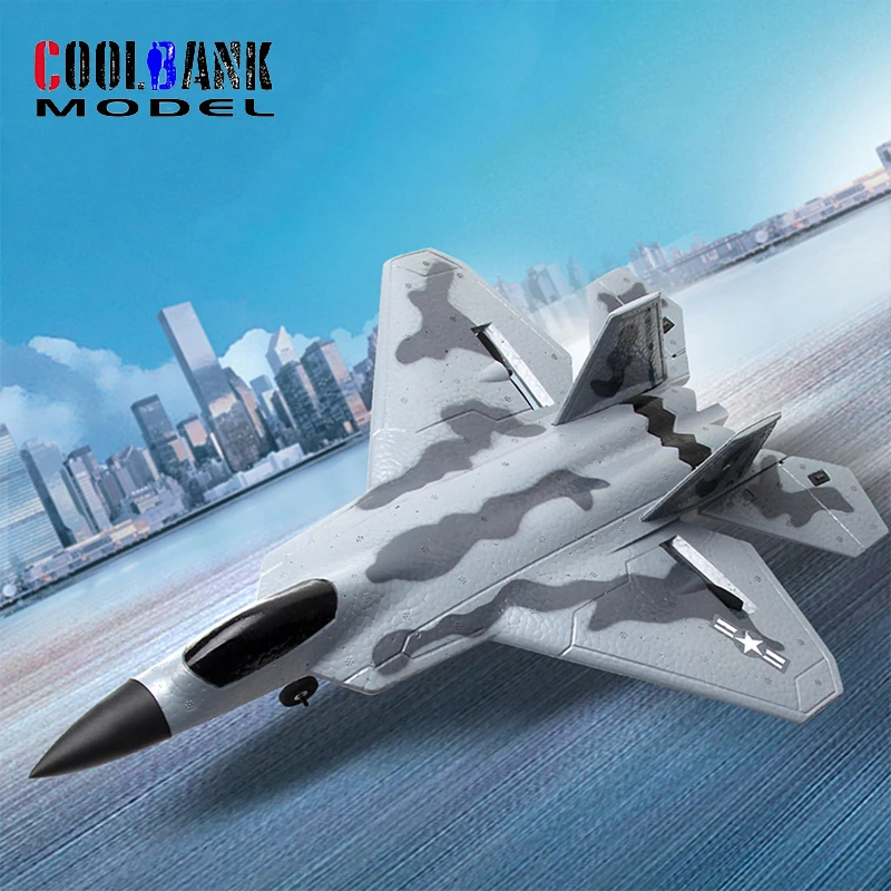 COOLBANK F-22 Fighter Raptor RC Plane Model 2.4G Remote Control High-tech - $116.55