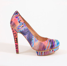 River Island Colorful Abstract Print Women&#39;s  Platform Pumps USA Size 8 - $29.69