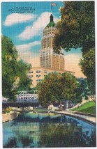 Postcard Transit Tower From San Antonio River San Antonio Texas - £3.08 GBP