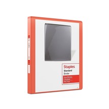 Staples Standard 1/2&quot; 3-Ring View Binder Orange (26430-CC) 82617 - £14.07 GBP