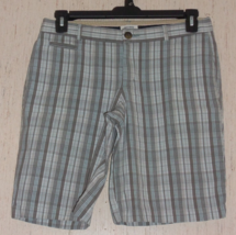 Excellent Womens Dockers Favorite Fit Beige Plaid 5 Pocket Bermuda Short Size 8 - £19.83 GBP