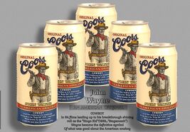 Coors Beer Tribute John Wayne Vintage Can Photo 12x8in Metal Sign Bar De... - €23,74 EUR