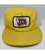 JCB Equipment Vintage Trucker Hat Mesh Snapback Dad Cap Logo - $14.98