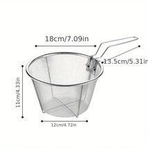 1pc Foldable Frying Strainer Basket for Perfect in French Fries and More - £15.77 GBP