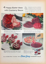 Vintage Ocean Spray Cranberry Sauce 1957 Print Ad 4 Easter Ideas To Do - $5.49