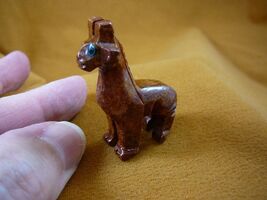 Y-GIR-26) red gray GIRAFFE African animal stone figurine SOAPSTONE PERU ... - $162.15 MXN