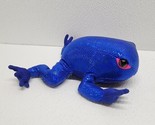 Sparkle Shiny Blue Beanbag Frog Plush Pink Eyelids Sparkly Squishy - $34.55
