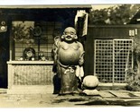 Kamakura Japan Curio Shop Real Photo Postcard Happy God Image in Front  - £23.95 GBP