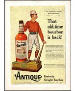 1950s Four Roses Antique Kentucky Straight Bourbon PRINT AD Baseball Pla... - $6.64