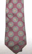 Tie  J C Penney Red Green Brown Silk  Neck Tie Intl Brand  58 &quot; Long  4&quot; Wide - £5.98 GBP