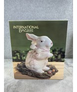 International Bazaar Ceramic Country Bunny Rabbit Figurine 10&quot; Tall - $23.98