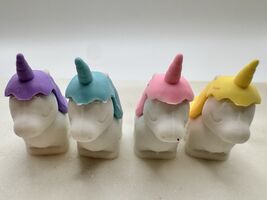 Unicorn Erasers Lot Cute Pastel Unicorn Pencil Erasers Kawaii Kids 11 Pc - $12.86