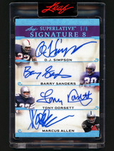 2023 Leaf Simpson/Sanders/Dorsett/Allen/Jackson/Staubach/Brown/Burrow Auto #5/6 - £430.19 GBP