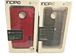 Lot of 2 Incipio Hard Case for Motorola Moto Z Droid XT1650 Force Play Red Black - £13.48 GBP