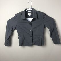 Talbots Petite womens 8  black silhouette crop jacket blazer CUTE - $16.56