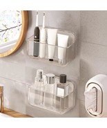 2Pc Acrylic Wall Mount Organizer, Acrylic Adhesive Organizer, Clear, Liv... - $37.95
