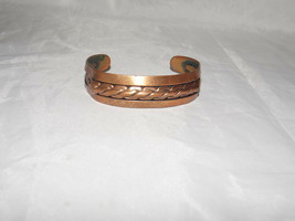 Copper Bell COPPER Embossed Native American Motif Bracelet Cuff Used - £50.63 GBP