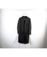 Vtg 40s 50s Bespoke Mens 38R Distressed Wool Satin Trim Tuxedo Coattails... - $118.75