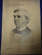 Vintage The Chambered Nautilus By Oliver Wendell Holmes Bulletin 1915 - $7.99