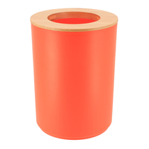 Orange Bathroom Trash Can Padang Bamboo Top 1.3 Gal - Stylish and Sustainable 5L - £26.94 GBP