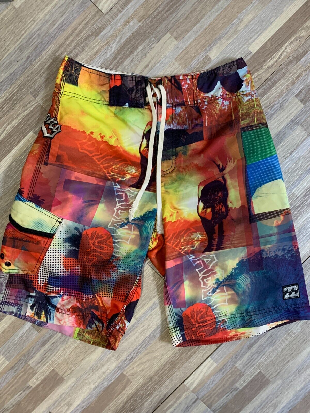 Billibong Board Shorts Men&#39;s Size 29 Tropical Surfboard Outdoors Beach S... - $33.25
