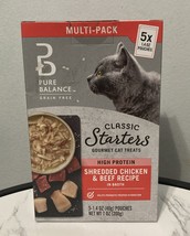 Pure Balance 5 (1.4 oz Pouches) Classic Starters Shredded Chicken &amp; Beef... - $6.34
