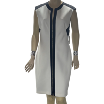 Calvin Klein Dress B&amp;W Color-block Pencil Sheath Women&#39;s Size 10 New - £28.85 GBP