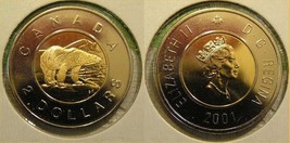 Canada 2001 Two Dollar $2.00 Twoonie Proof Like - $5.22